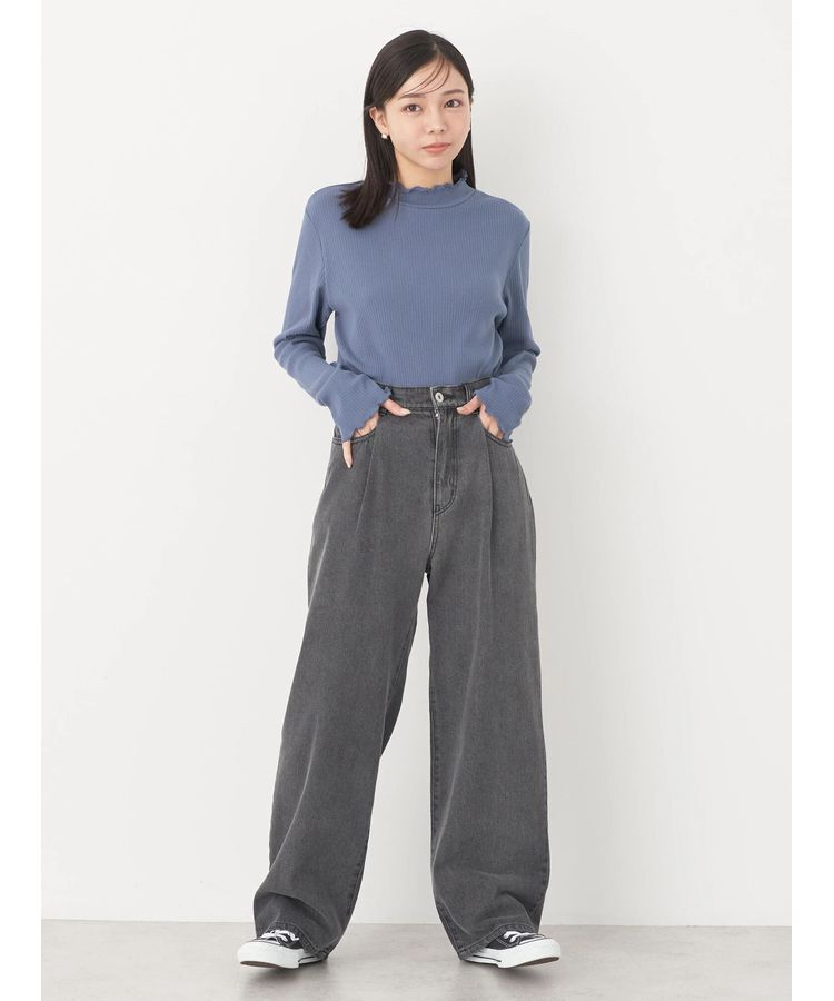 earth music&ecology「チェーンリブハイネックプルオーバー」|Tシャツ・カットソー|