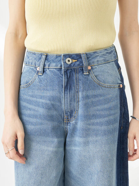 earth music&ecology「サイドラインデニムパンツ」|デニム|