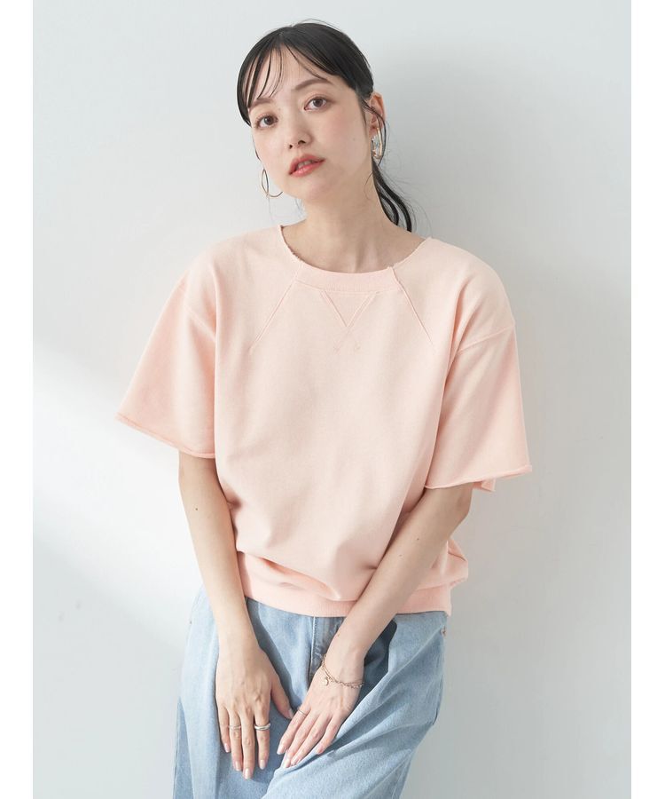 earth music&ecology「デザインネックウラケプルオーバー」|Tシャツ・カットソー|Pink Orange