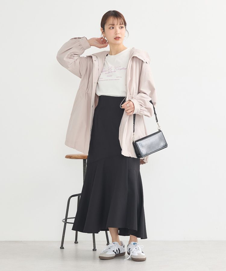 earth music&ecology「ドロストミドル丈パーカー」|ブルゾン・スタジャン|