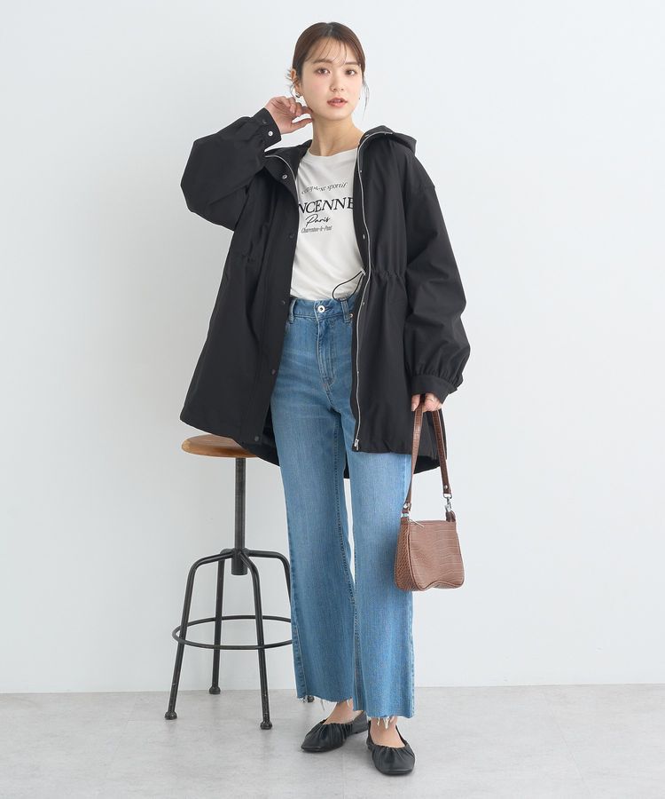 earth music&ecology「ドロストミドル丈パーカー」|ブルゾン・スタジャン|