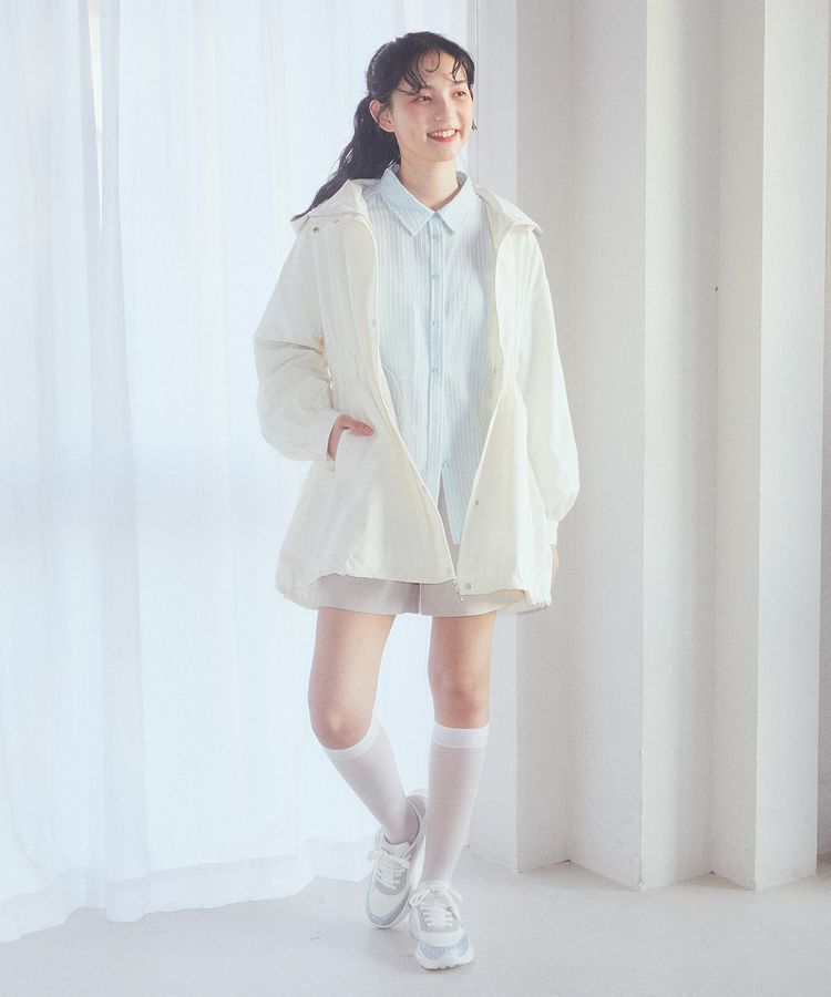 earth music&ecology「ドロストミドル丈パーカー」|ブルゾン・スタジャン|