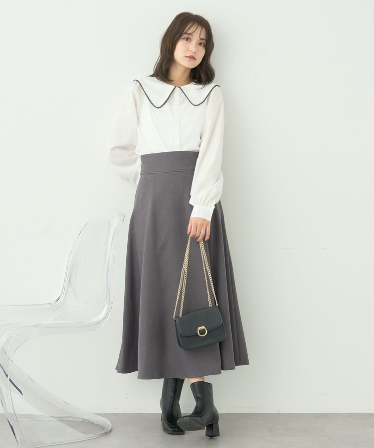 earth music&ecology「バックレースアップスカート」|フレア|