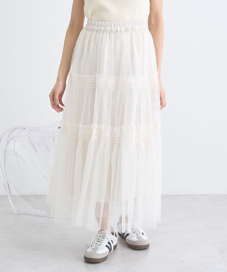 earth music&ecology「フリルチュールティアードスカート」|フレア|