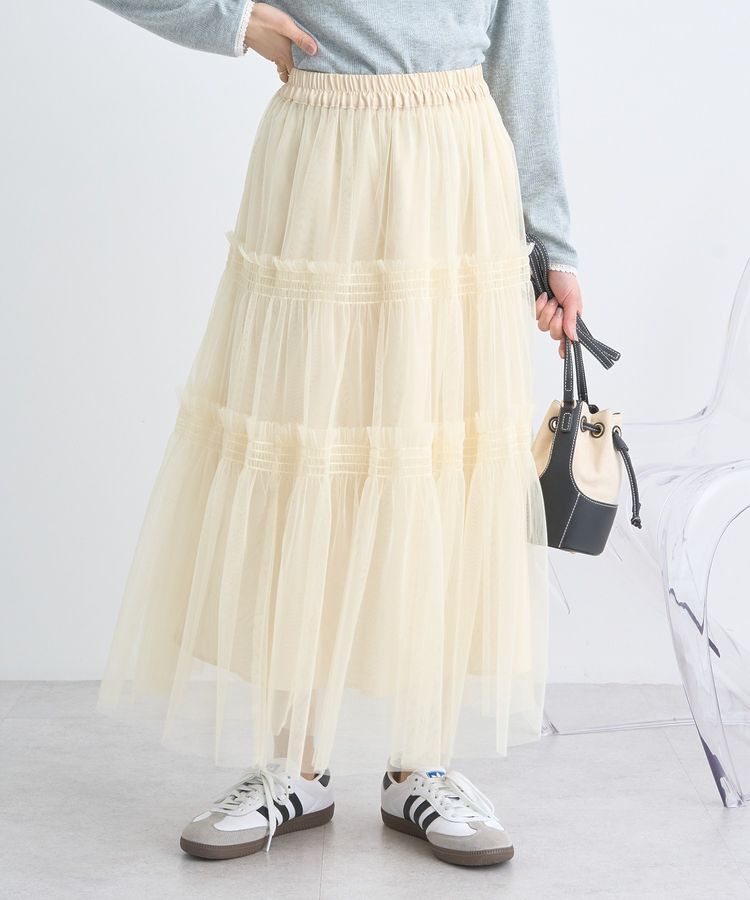 earth music&ecology「フリルチュールティアードスカート」|フレア|