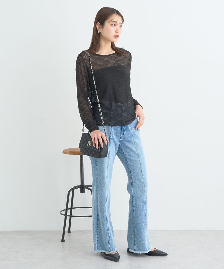 earth music&ecology「シアーレースプルオーバー」|Tシャツ・カットソー|