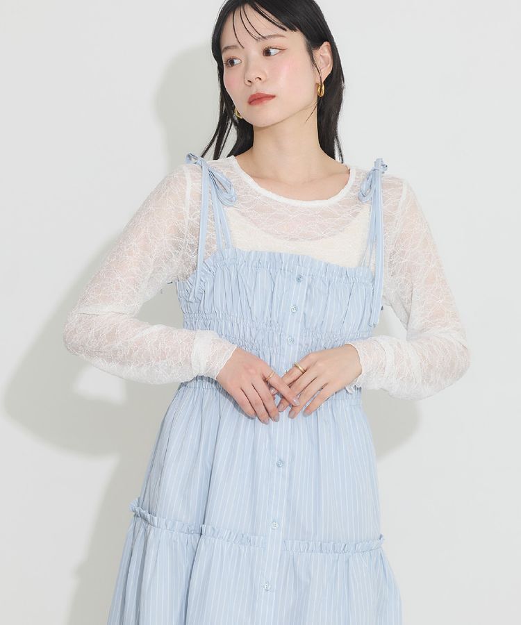 earth music&ecology「シアーレースプルオーバー」|Tシャツ・カットソー|