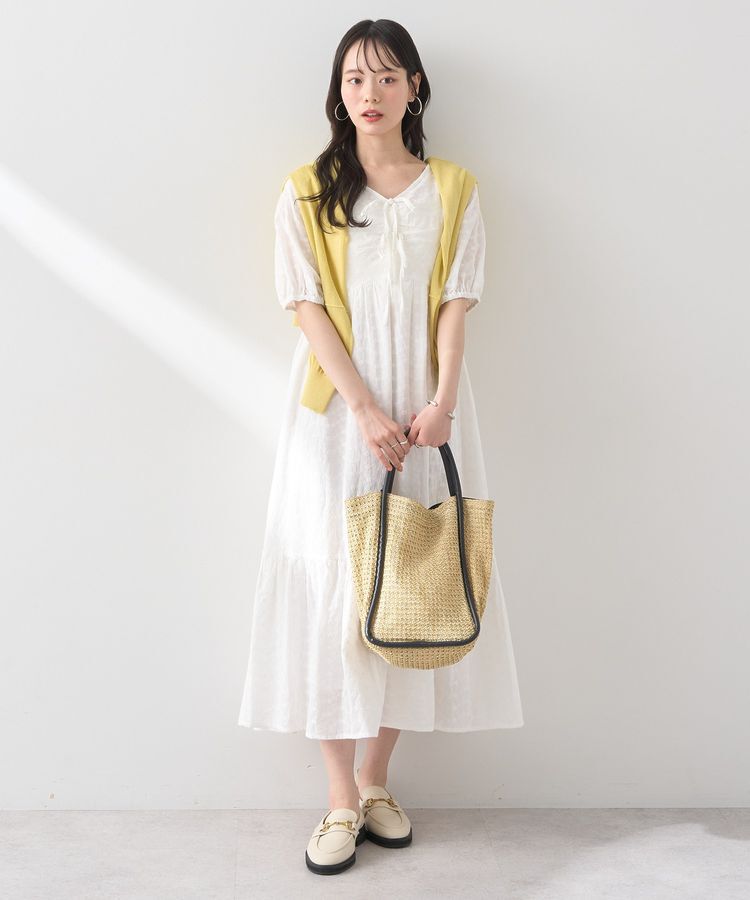 earth music&ecology「花柄刺繍フレアワンピース」|ワンピース|