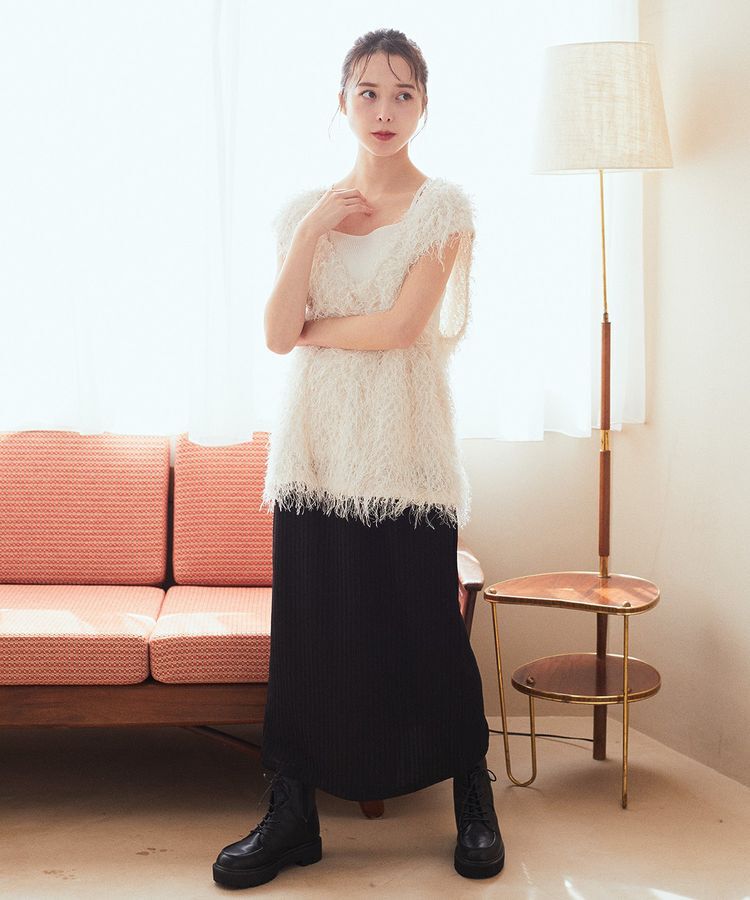 earth music&ecology「選べる丈カットナロースカート」|タイト|