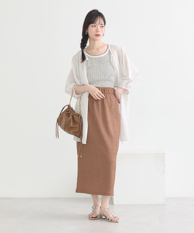 earth music&ecology「選べる丈カットナロースカート」|タイト|