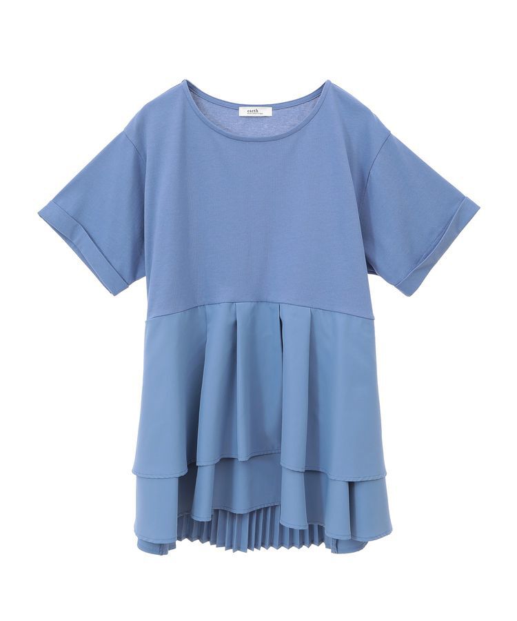 earth music&ecology「異素材バックプリーツチュニック」|チュニック|