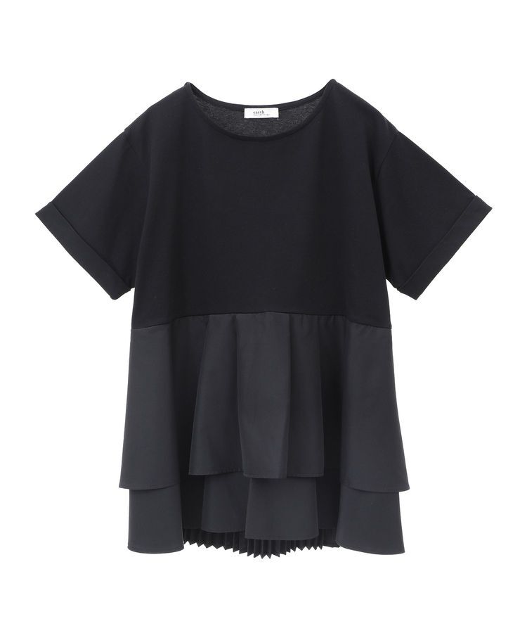 earth music&ecology「異素材バックプリーツチュニック」|チュニック|