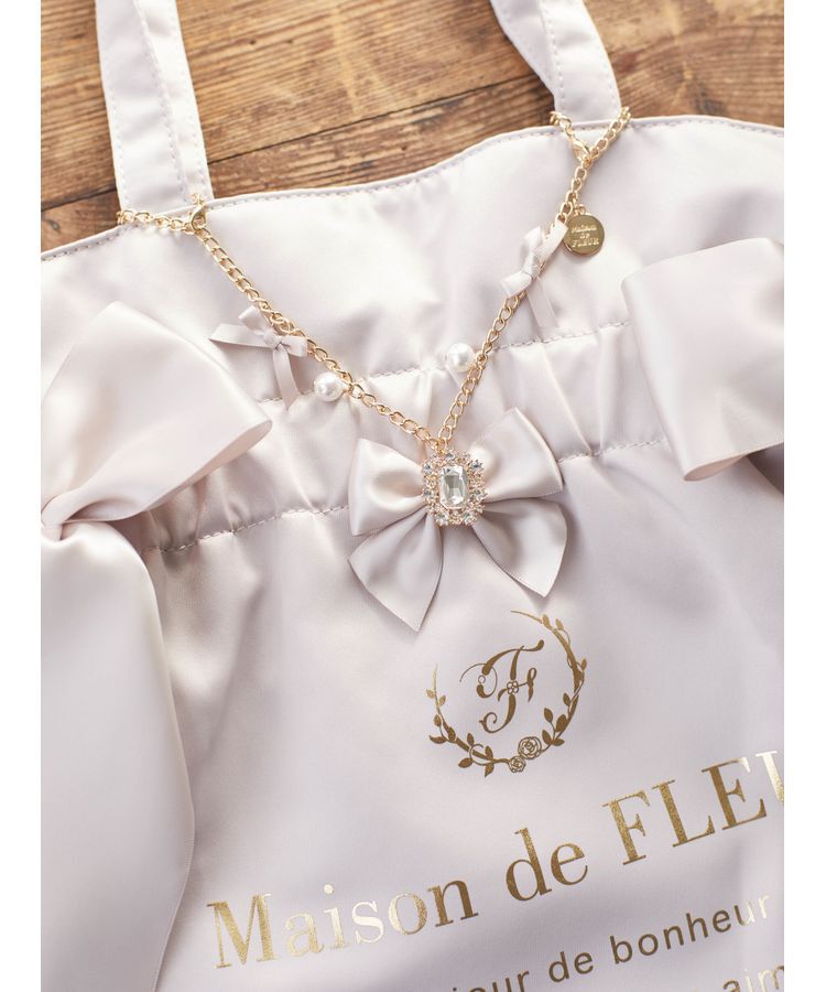 Maison de FLEUR「ダブルリボンギャザートートバッグ」|トートバッグ|