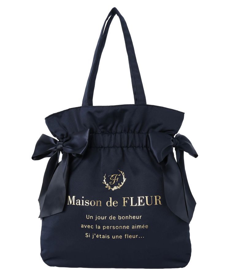 Maison de FLEUR「ダブルリボンギャザートートバッグ」|トートバッグ|