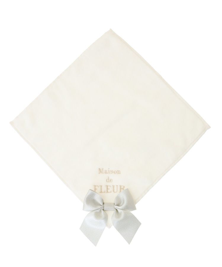 Maison de FLEUR「ラメビッグリボンタオルハンカチ」|ハンカチ|