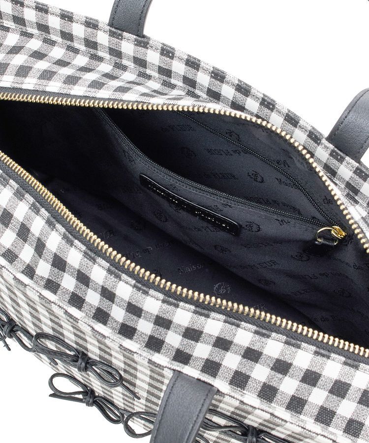 Maison de FLEUR「ナローリボンスクエアバッグ」|トートバッグ|