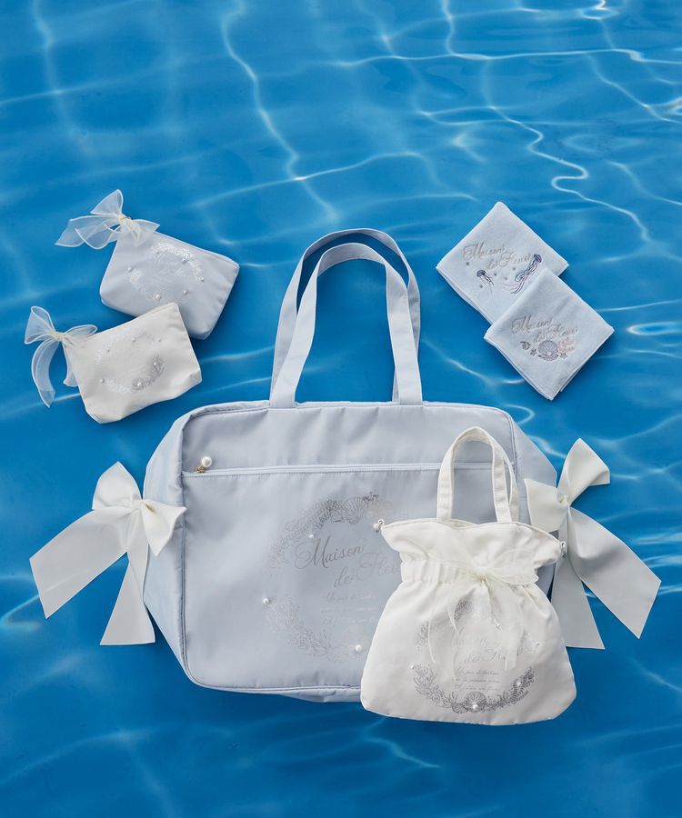 Maison de FLEUR「シェル刺繍タオルハンカチ」|ハンカチ|