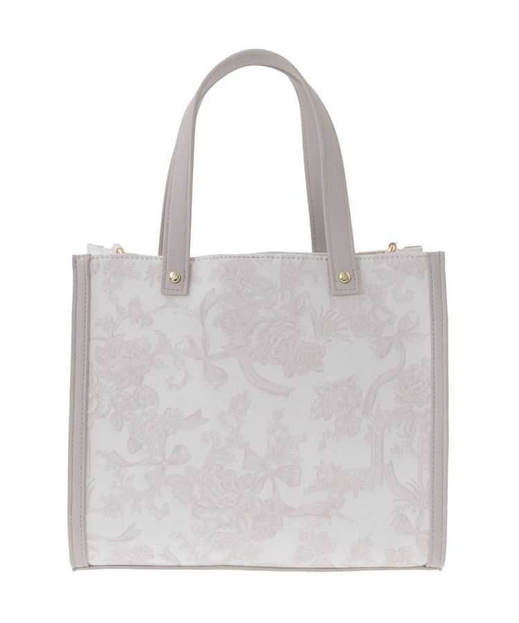 Maison de FLEUR「フラワーガーデンプリント2Wayスクエアトート」|トートバッグ|