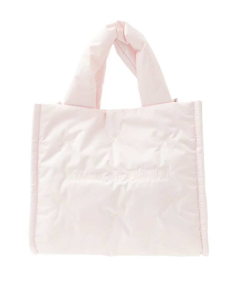 Maison de FLEUR「リボン刺繍パファー2Wayトートバッグ」|トートバッグ|