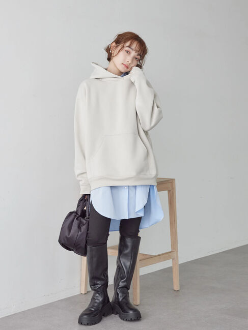  「フワフワ裏起毛パーカースウェット」|Tシャツ・カットソー|