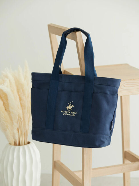  「B.H POLO CLUB キャンバストートBAG」|ハンドバッグ|ネイビー