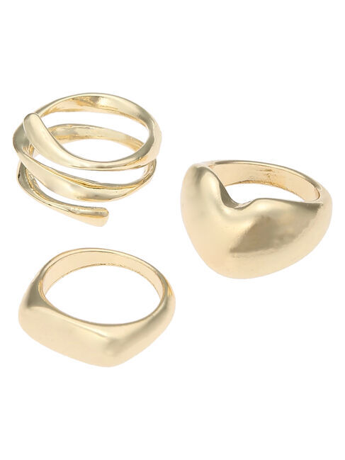 AMERICAN HOLIC「3SETボリュームメタルリング」|リング|