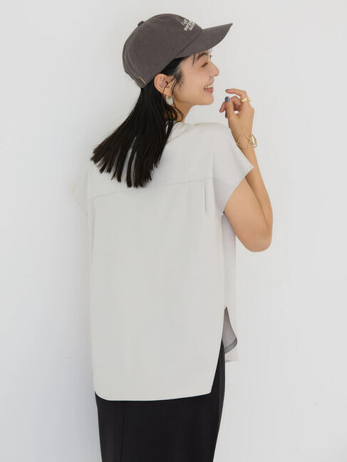 AMERICAN HOLIC「接触冷感フレンチスリーブタックポンチプルオーバー」|Tシャツ・カットソー|