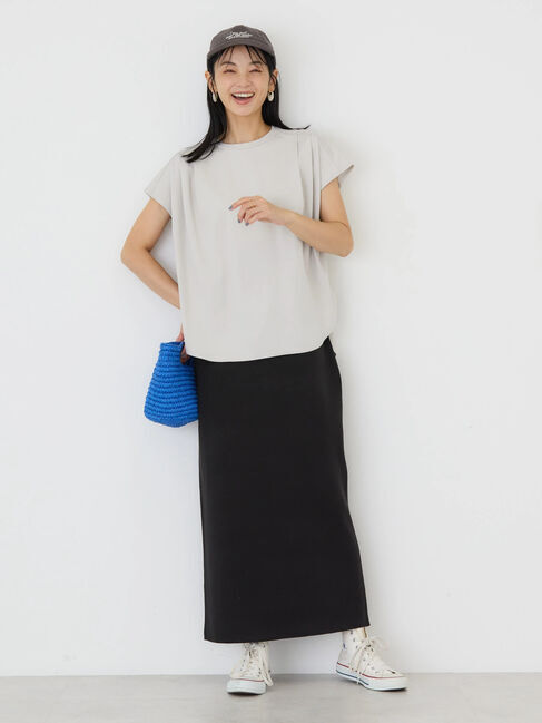 AMERICAN HOLIC「接触冷感フレンチスリーブタックポンチプルオーバー」|Tシャツ・カットソー|