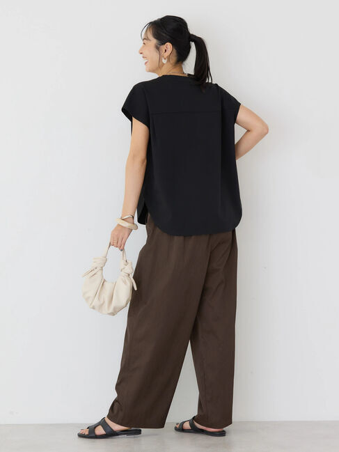 AMERICAN HOLIC「接触冷感フレンチスリーブタックポンチプルオーバー」|Tシャツ・カットソー|