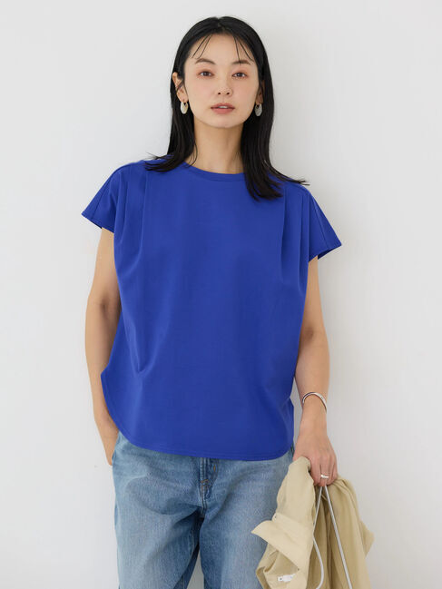 AMERICAN HOLIC「接触冷感フレンチスリーブタックポンチプルオーバー」|Tシャツ・カットソー|