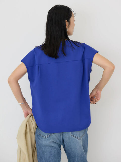 AMERICAN HOLIC「接触冷感フレンチスリーブタックポンチプルオーバー」|Tシャツ・カットソー|