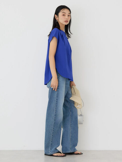 AMERICAN HOLIC「接触冷感フレンチスリーブタックポンチプルオーバー」|Tシャツ・カットソー|