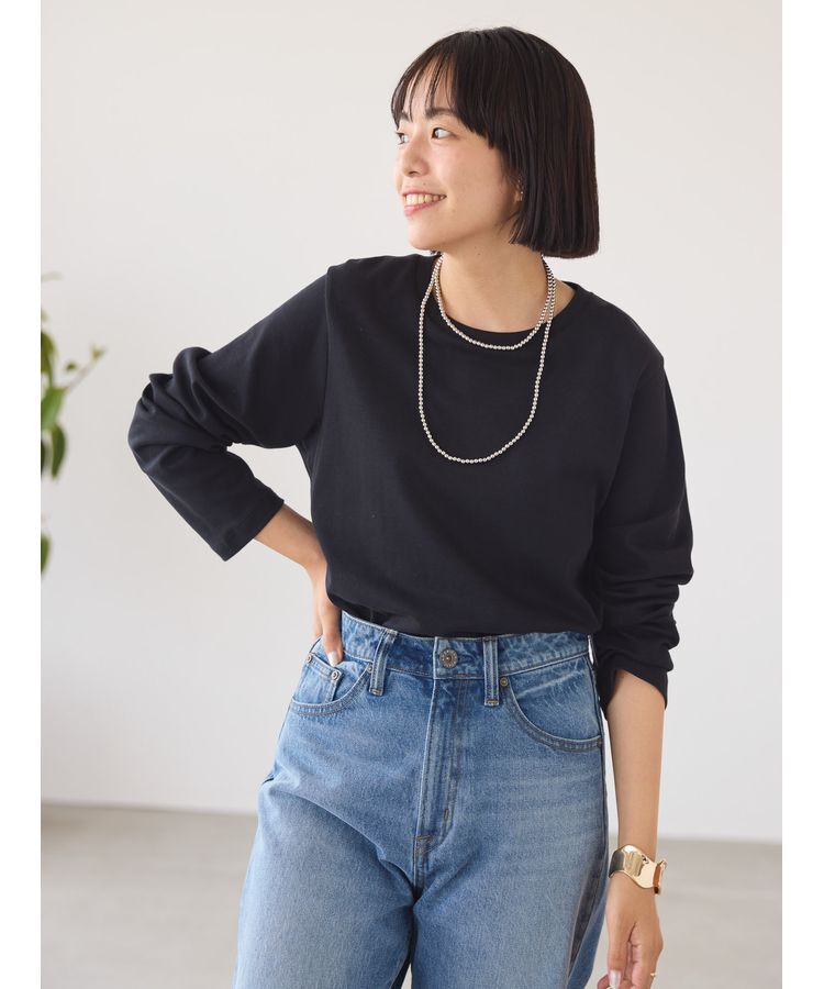 AMERICAN HOLIC「クルーネックカットプルオーバー」|Tシャツ・カットソー|Black