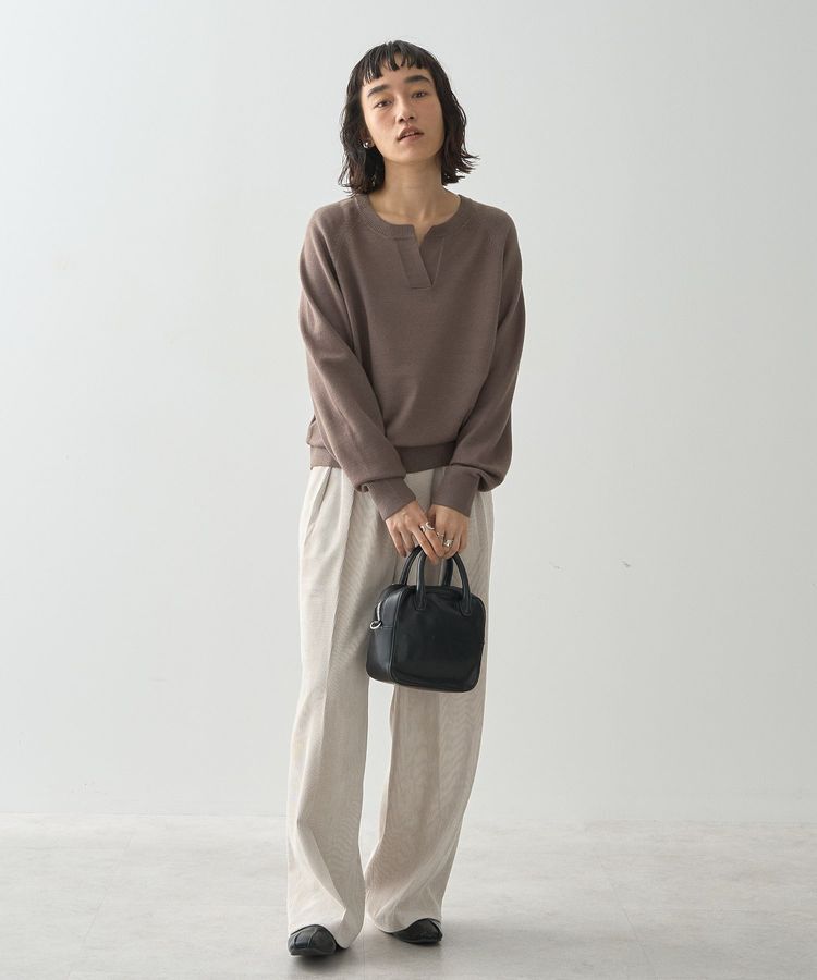 AMERICAN HOLIC「バイパチカフタンネックラグランニットプルオーバー」|ニット・セーター|