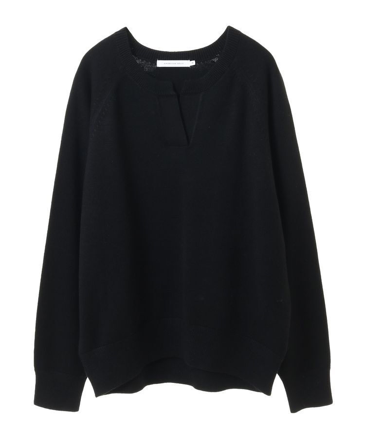 AMERICAN HOLIC「バイパチカフタンネックラグランニットプルオーバー」|ニット・セーター|