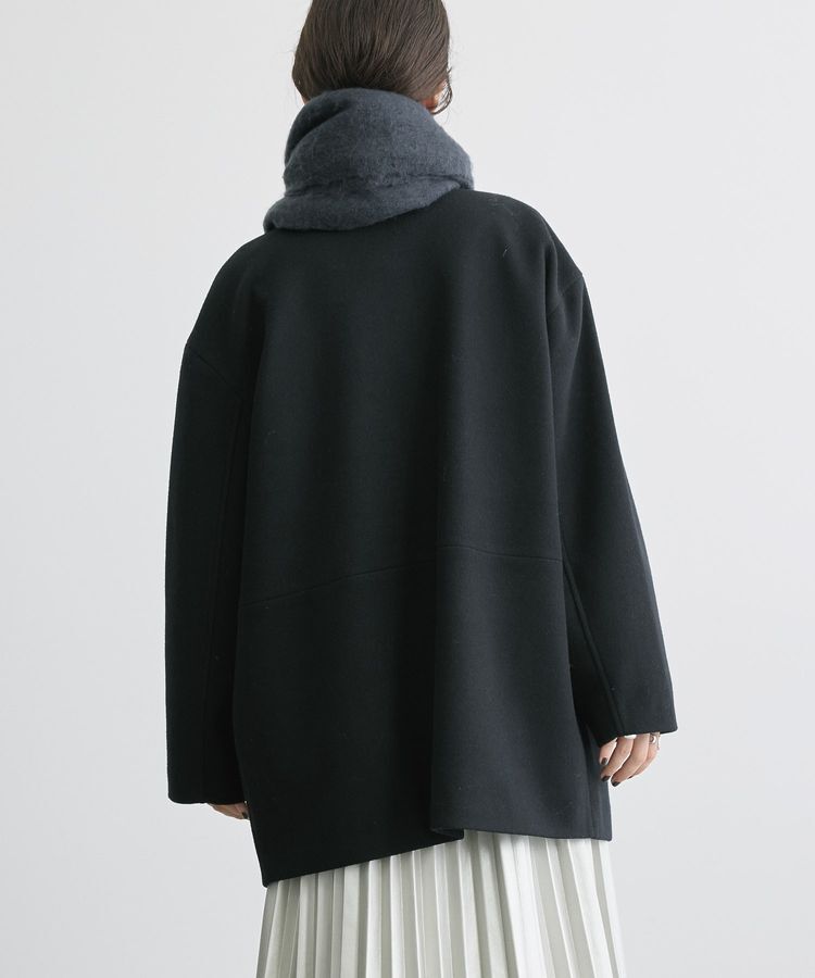 AMERICAN HOLIC「中空FIBERロングノーカラーコート【軽量アウター】」|ノーカラーコート|