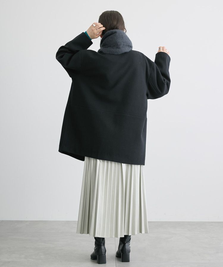 AMERICAN HOLIC「中空FIBERロングノーカラーコート【軽量アウター】」|ノーカラーコート|