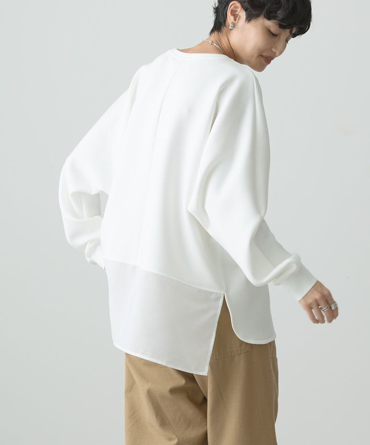 AMERICAN HOLIC「ドルマン異素材ポンチプルオーバー」|Tシャツ・カットソー|