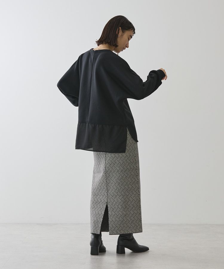 AMERICAN HOLIC「ドルマン異素材ポンチプルオーバー」|Tシャツ・カットソー|