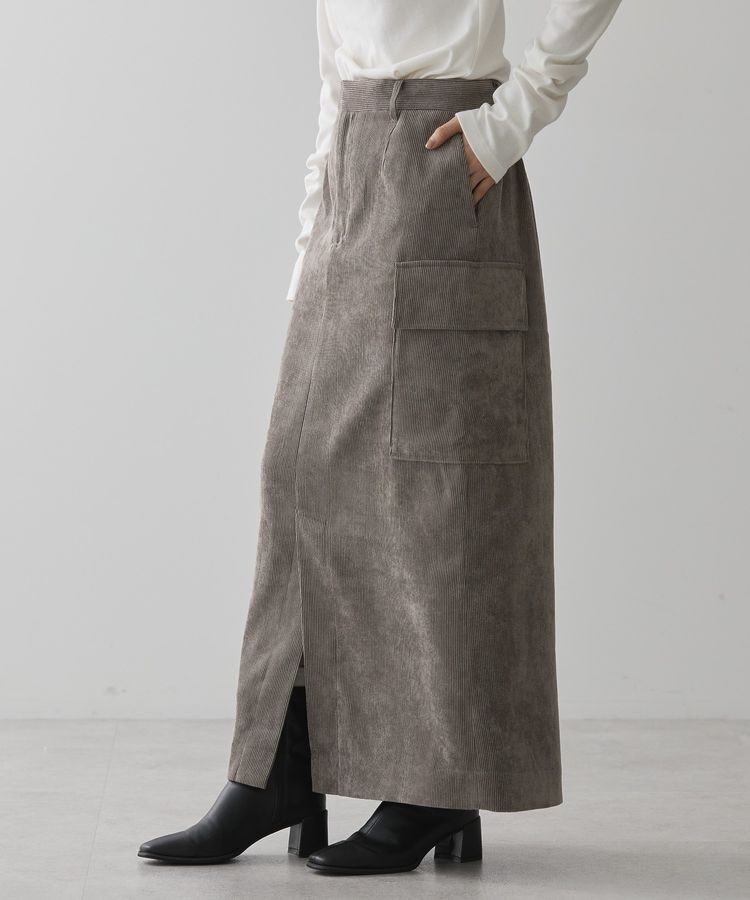 AMERICAN HOLIC「コーデュロイサイドポケットタイトスカート」|タイト|