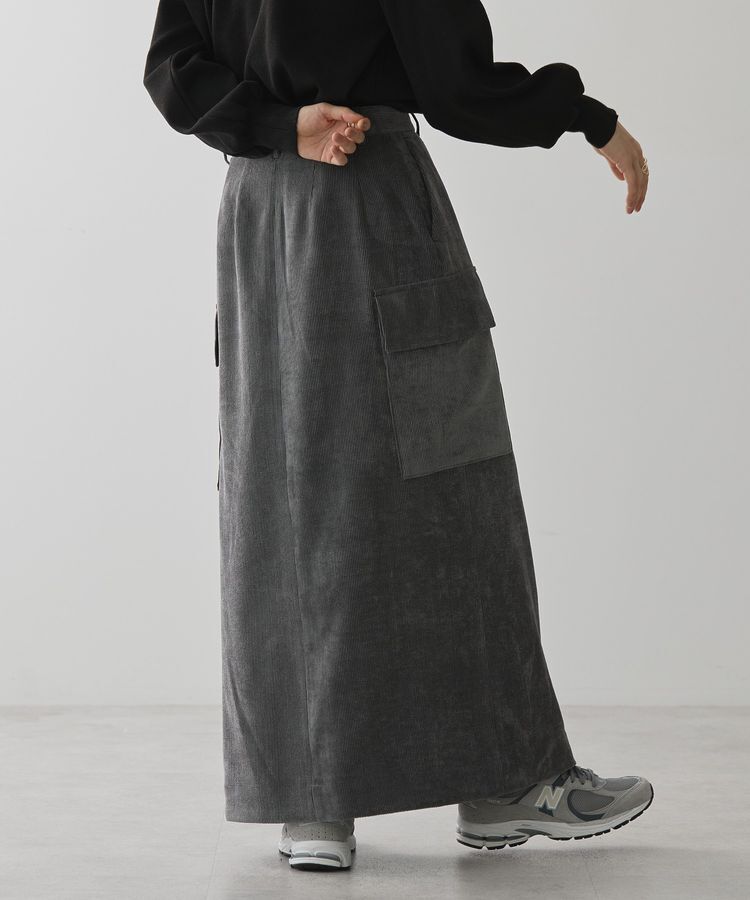 AMERICAN HOLIC「コーデュロイサイドポケットタイトスカート」|タイト|