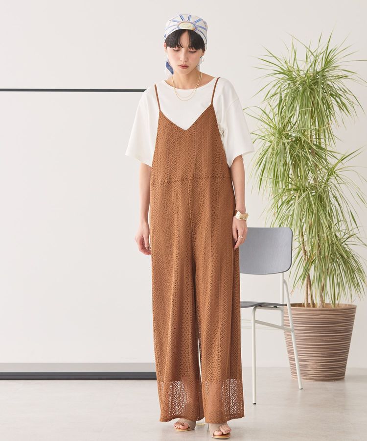 AMERICAN HOLIC「レースキャミサロペット【WEB限定カラー有り】」|オールインワン|