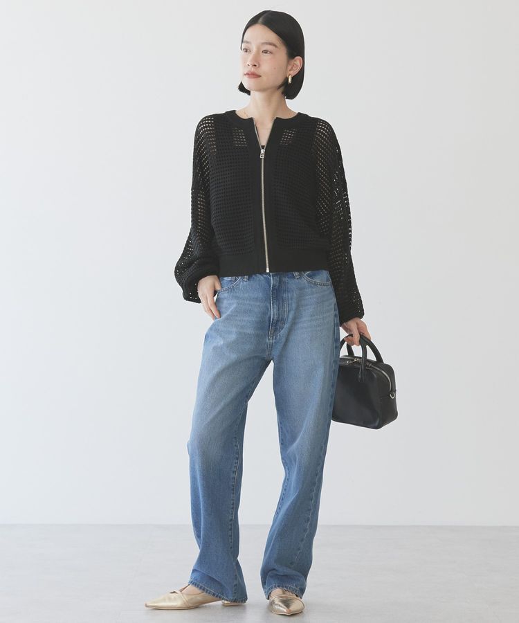 AMERICAN HOLIC「ジップアップメッシュニットカーディガン」|カーディガン|