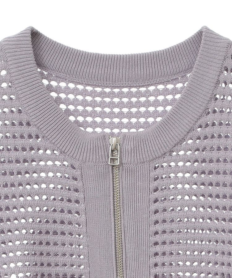 AMERICAN HOLIC「ジップアップメッシュニットカーディガン」|カーディガン|