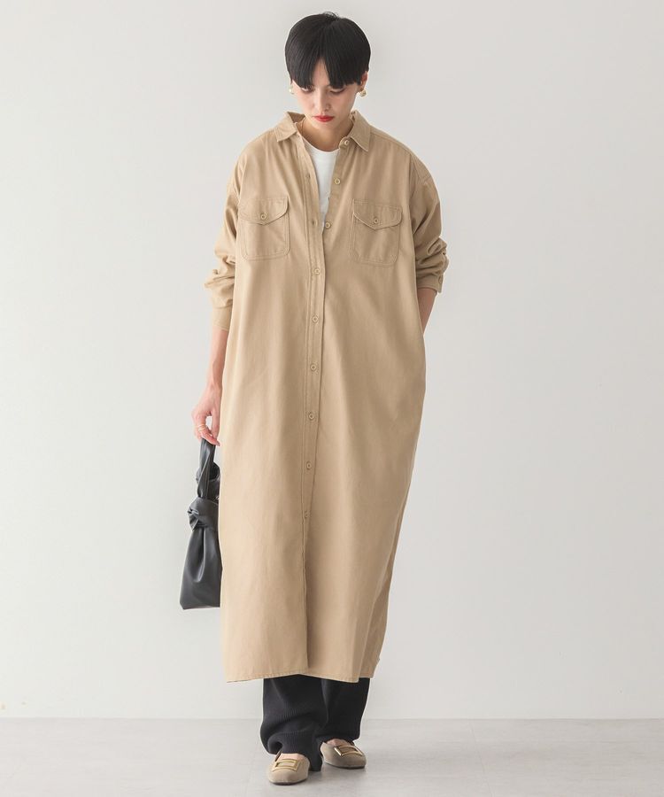 AMERICAN HOLIC「Wポケットシャツワンピース」|ワンピース|Beige