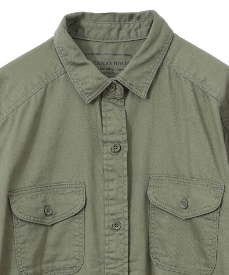 AMERICAN HOLIC「Wポケットシャツワンピース」|ワンピース|