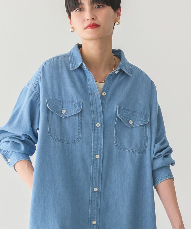 AMERICAN HOLIC「Wポケットシャツワンピース」|ワンピース|