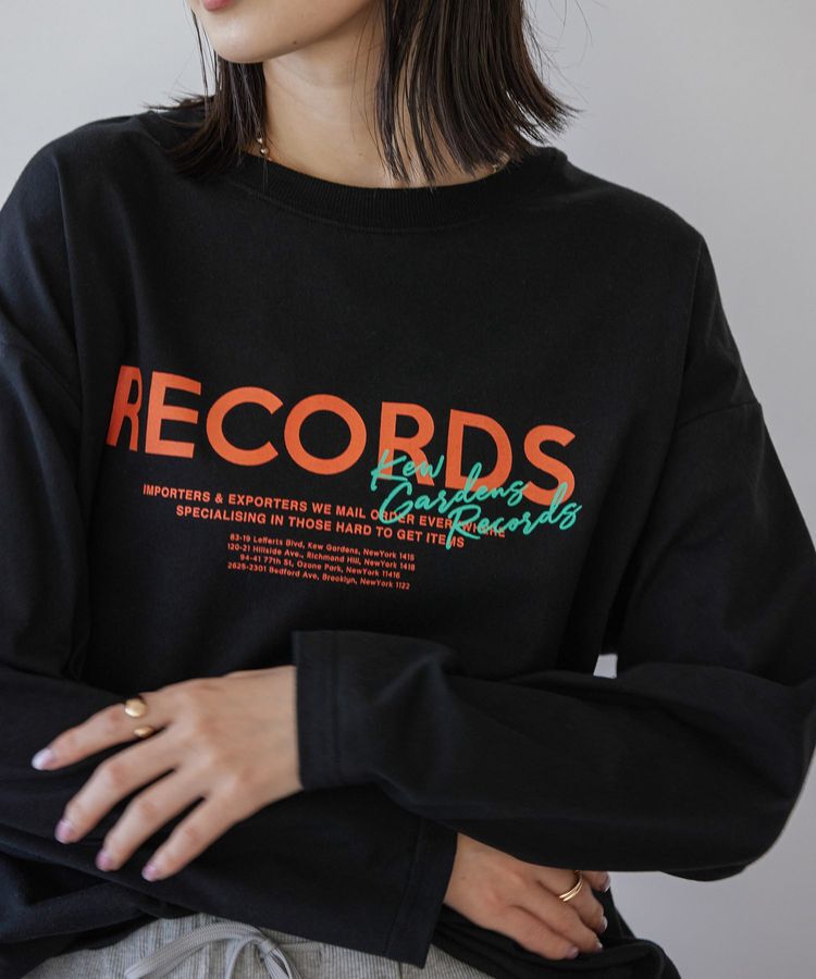 AMERICAN HOLIC「RECORDSロングTシャツ/チュニック」|Tシャツ・カットソー|