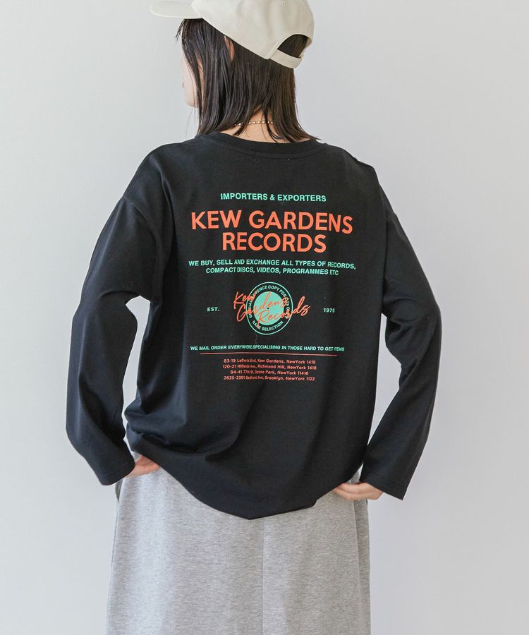 AMERICAN HOLIC「RECORDSロングTシャツ/チュニック」|Tシャツ・カットソー|Black