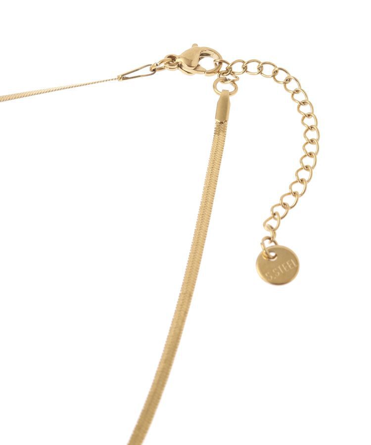 AMERICAN HOLIC「ステンレス アシメトリーリボンネックレス」|ネックレス|